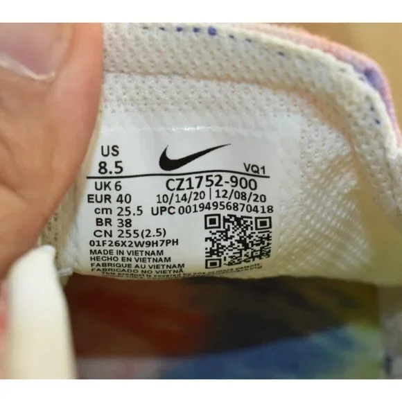 🌹Nike Court Legacy Women's Shoes Size 8.5 Tie-Dye Print Slip On Walking Sneakers - Picture 10 of 10